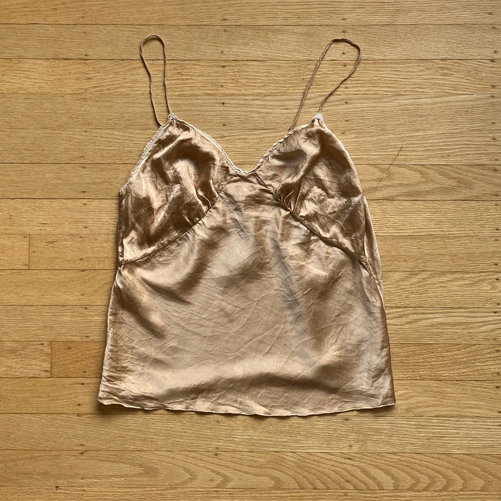 Vivian Ramsay 100% Silk Gold Tank
